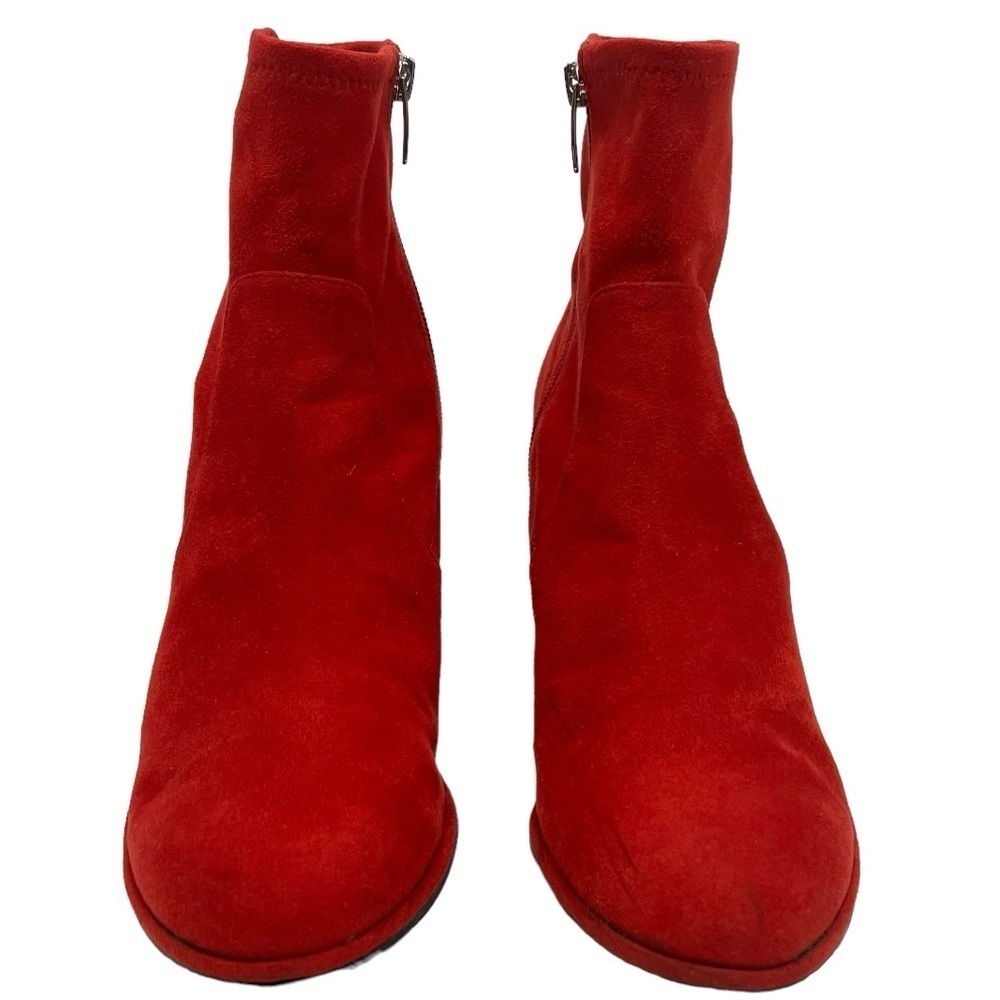 Marc Fisher Lizzy Red Microsuede Block Heel Casua… - image 3